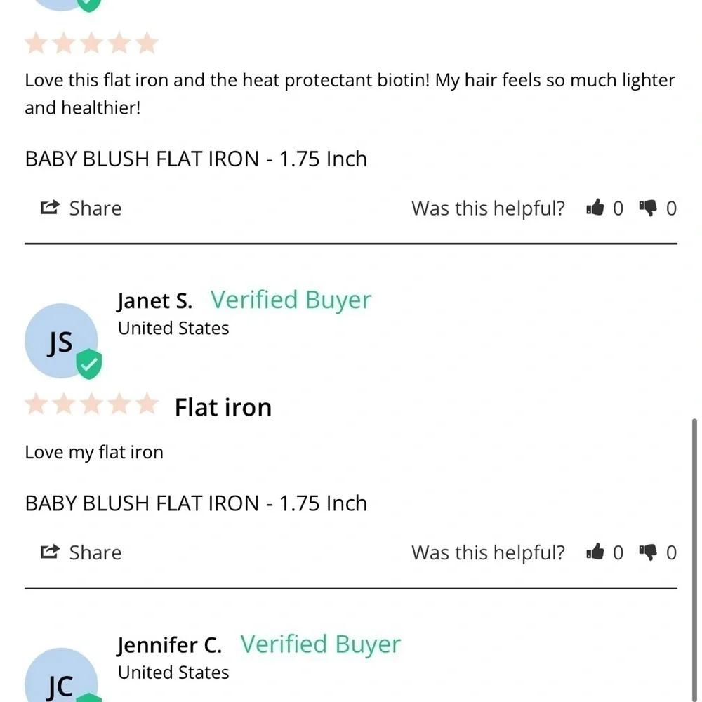 FoxyBae Baby Blush Pink Flat Iron 1” Inch - Picture 4 of 11